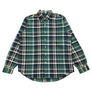 POLO RALPH LAUREN PLAID BUTTON UP SHIRT MENS XL BLUE LONG SLEEVE PONY VINTAGE